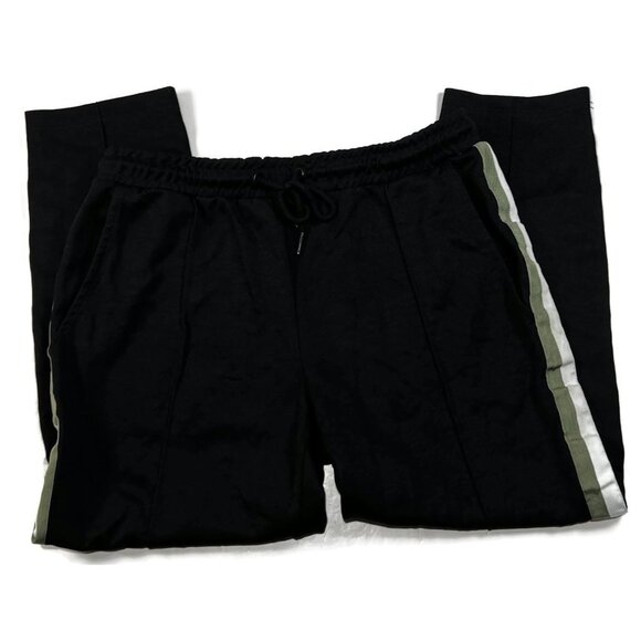The Idle Man Black Track Pants Mens Small Cropped Capri - Picture 1 of 8